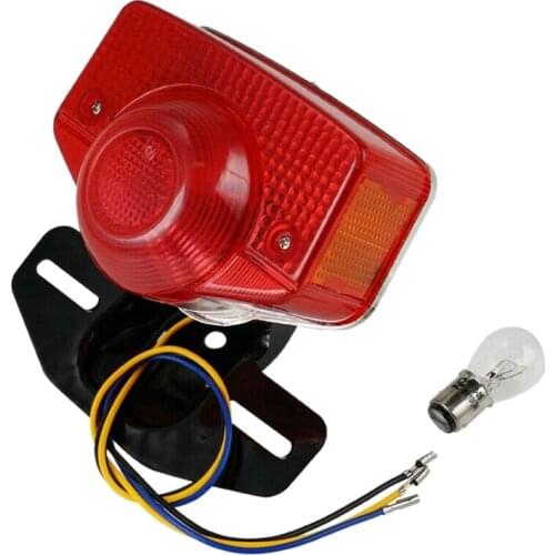 Motorcycle Brake Tail Light Tail Light Assembly with Bulb for Honda CT70 CT90 CT125 XL70 CL70 CL90 Jialing JH70
