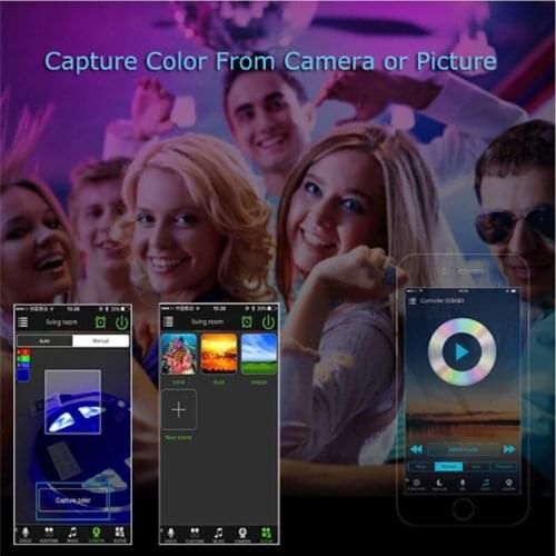 DC12V WS 2811 Color SMD 5050 RGB LED Strip 5M 10M 30LED/M Chasing Lights + WIFI Intelligent Voice Controller + Power Adapte Suit