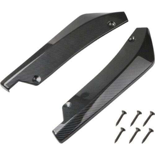2Pcs Universal Car Rear Bumper Lip Spoiler Diffuser Splitter Scratch Protector Bumper Deflector Spoiler