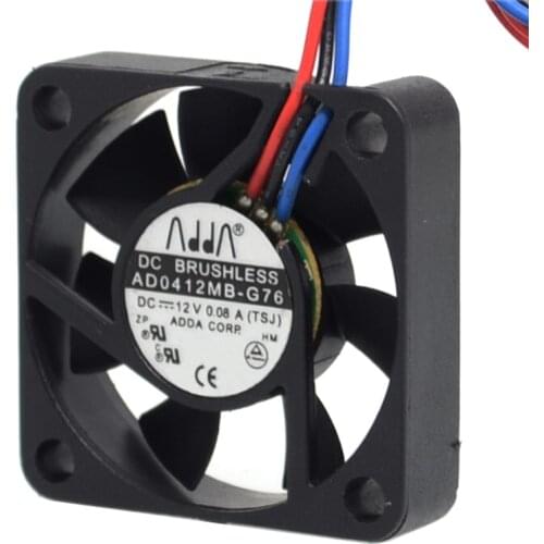 1pcs ADDA AD0412MB-G76 4010 4cm 40mm DC12V 0.08A ultra silent cooling fan uble ball bearing