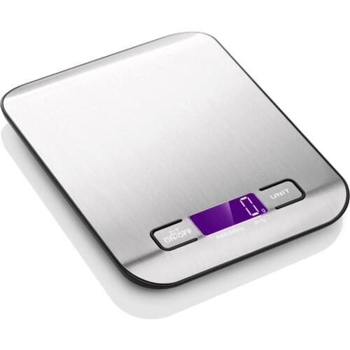10/5Kg Kitchen Weight Electronics Scale Stainless Steel Food Diet Postal Balance Cuisine Measuring Tool LCD Digital Gram Scales