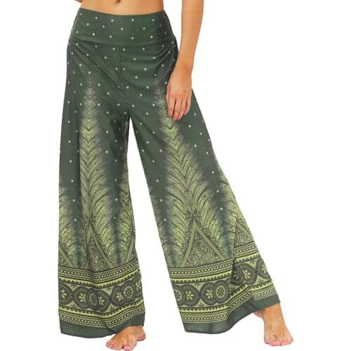 Women Harem Wide Leg Straight Yoga Pants,Palazzo Casual Boho Hippie Beach Pants Belly Dance Pants