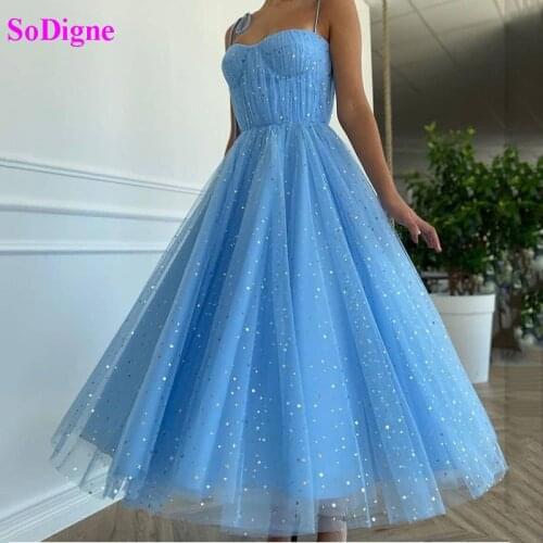SoDigne Glitter A Line Short Wedding Dress Sweetheart Backless Ankle Length Bridal Gowns Shiny 2021 Party Formal Dress