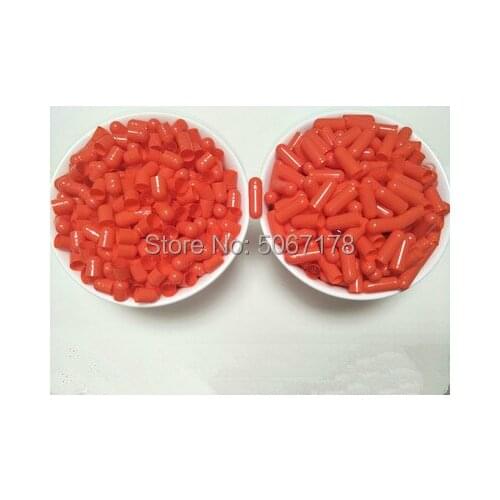 0# 1000pcs Orange-Red Colored Empty Capsule,Hard Gelatin Empty Capsule,Seperated Capsules size 0
