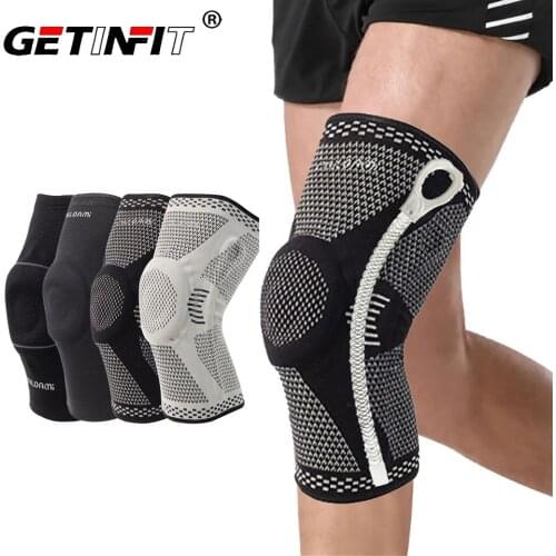 1 PCS Silicone Knee Pads Strap Knee Braces For Arthritis Knee Pads For Joints Support Meniscus Compression Protection Sport
