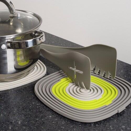 3pc/lot 3 In 1 Silicone Heat Resistant Mat Pot Holder Non-slip Bowl Plate Cup Coaster Cushion Placemat Mug Stand Kitchen LN 004