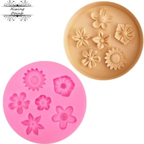 3D sunflower Silicone Mold Sun flower Shape Mould for Candy,Chocolate,Ice,Flowers Cake decorating tools