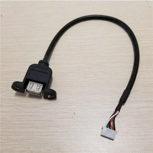 USB Type A Female Panel Mount with Screws to Pitch 2.0mm Mini 5pin Data Printing Extension Cable 30cm