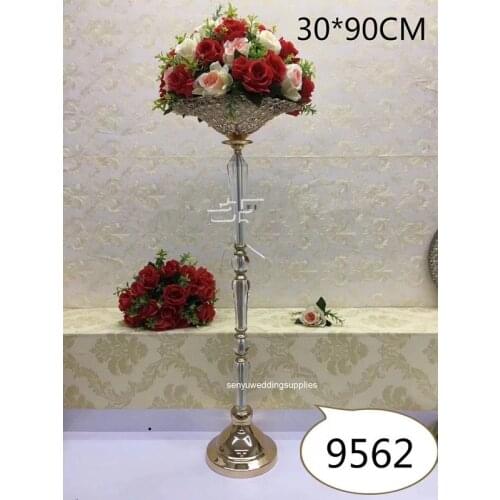 Acrylic Crystal Wedding Flower Ball Holder Table Centerpiece Vase Stand Crystal Candlestick Wedding Decoration senyu2384