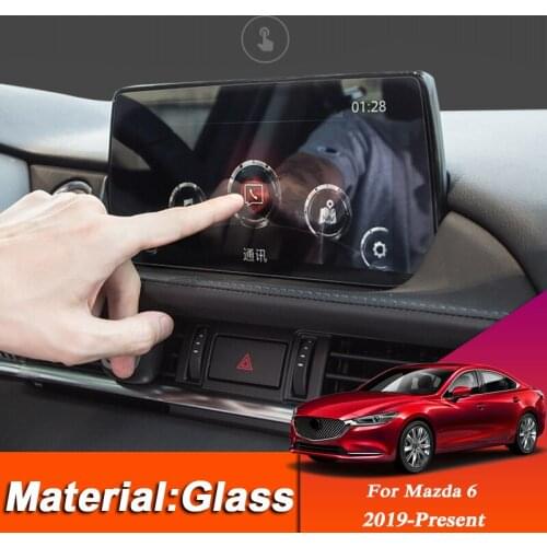 Car Styling 8 Inch GPS Navigation Screen Glass Protective Film Sticker For Mazda 6 2019-Present External Auto Accessories
