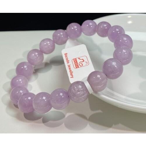 Baceda Qure in energy Resolve blockages MQ Natural Crystals of Purple Kunzite/Spodumene for Men or Women with Box Packaging