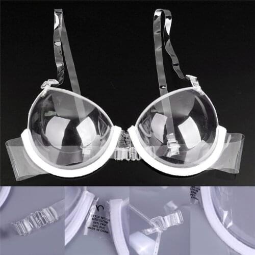 Fashion Sexy 3/4 Cup Women Transparent Clear Push Up Bra Ultra-thin Strap Invisible Bras Underwear Sale New