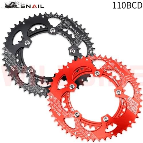SNAIL 110BCD Oval Chainring Plate 50/35T Alloy Ultralight bicycle double Chainwheel Kit for MTB Mountain bike Parts