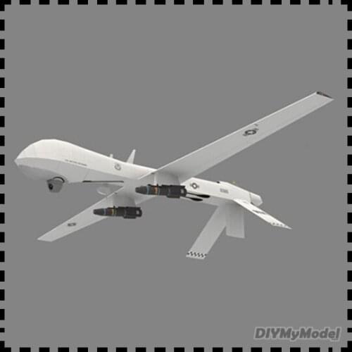 DIYMyModeI Us MQ-1 Predator drone DIY Handcraft Paper Model KIT Handmade Toy Puzzles Gift Movie props