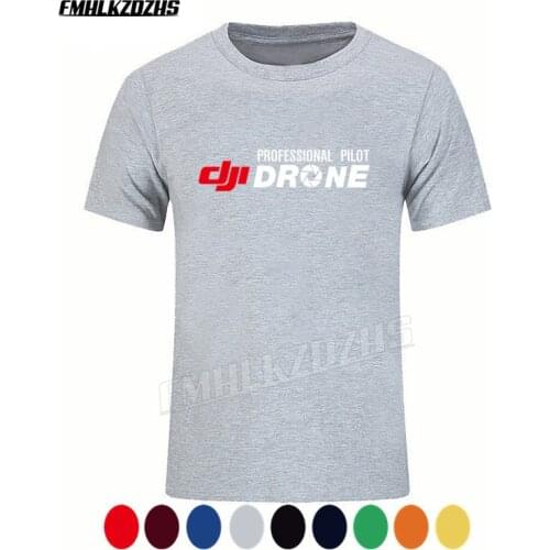 Dji Professional Pilot Drone T Shirt Summer Short Sleeve Cotton DJI T-shirt Mans Tshirt TEE H36