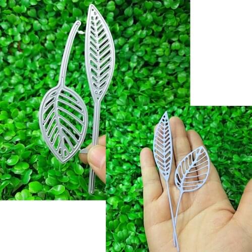 Metal cutting die for Christmas DIY scrapbook album greeting card making 3D creative 2p leaf 2021 NEW