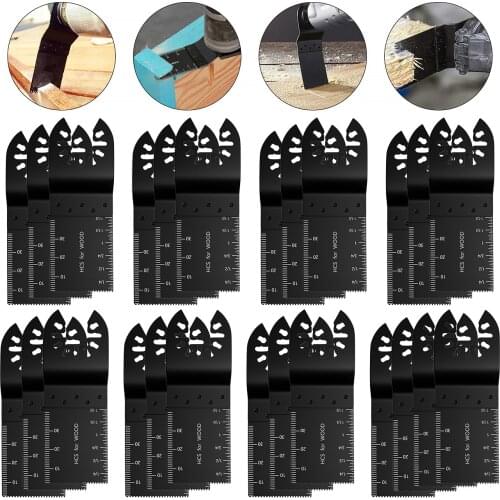 20/100pc Multi-Function Saw Blades Multi Oscillating Saw Blades Multi Wood Cutting Kit Quick Release Saw Blades for Metal/wood