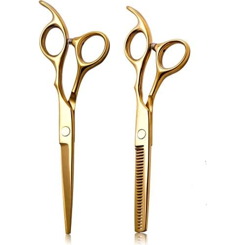 Hair Cutting Kits Golden Set 6 Inch Pet Grooming Scissors Kit