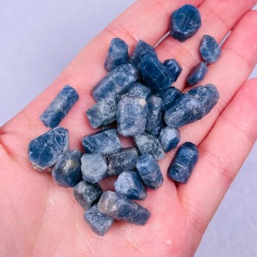 Natural Blue Corundum Crystal Raw Stone Specimen