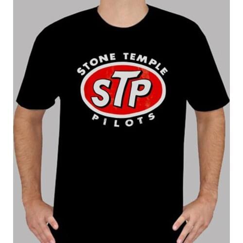 New Stone Temple Pilots STP Logo Rock Band Mens Black T-Shirt Size S to 3XL