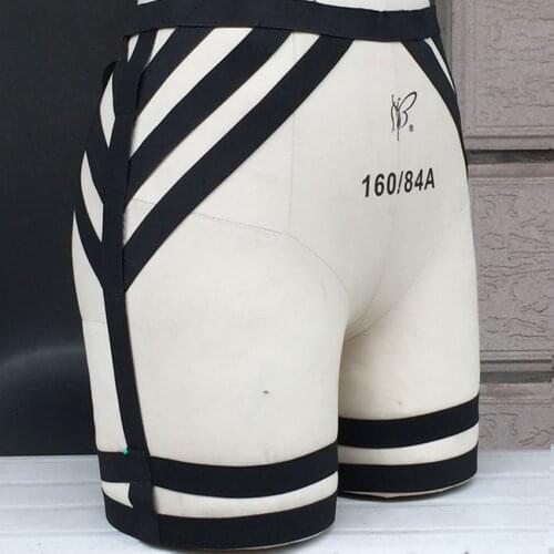 2015 black New Garters Gothic Harajuku garter belt body harness prom dresses leg garter