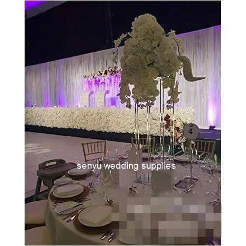 New style Tall Large Crystal Chandelier acrylic Wedding Flower Floral Stands,Walkway Stand For Wedding Decoration senyu0533