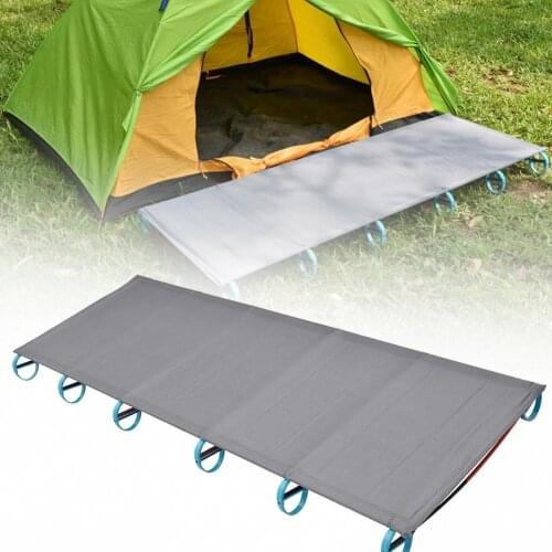 Portable Outdoor Beach Camping Cot Single Person Sleeping Folding Bed Aluminum Alloy Simple Rest Folding Bed