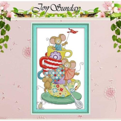 Occupation mouse counted Cross Stitch 11CT 14CT Cross Stitch Set Wholesale DIY animals Cross-stitch Kit Embroidery Needlework