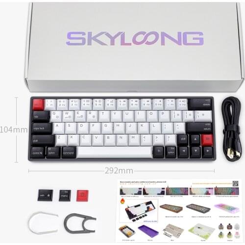 64 Keys PBT Keycap Wired RGB Mechanical Gaming Keyboard For MAC / Windows 3-Layer Programmable And NKRO Optical Switch - Black