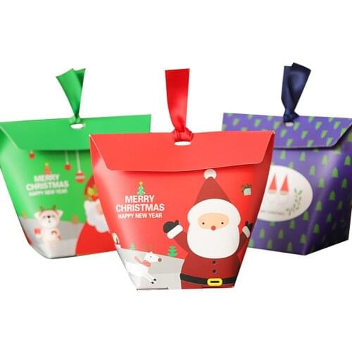 Christmas Candy Gift Boxes Santa Claus Merry Guests Packaging Boxes Gift Bag Christmas Party chocolate Gift paper Boxes
