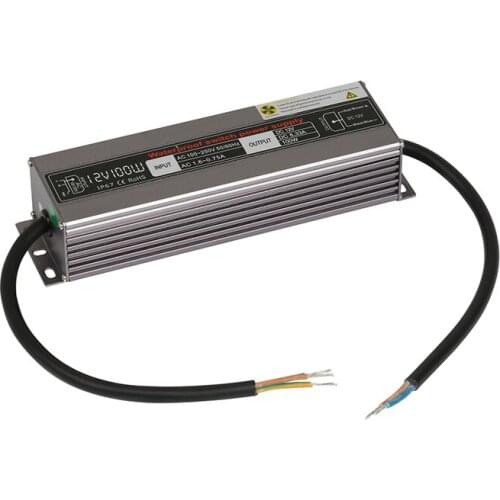 [Seven Neon]Wholesales IP67 waterproof DC12V 100W/DC24V 100W metal switch power adaptor led lighting power transformer+cable