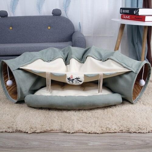 Pet Cat Tunnel Funny Kitten Animals Play Tunnel Tube Collapsible Training Toy for Dog Cat Rabbit Ferrets Beds Pet Accessories
