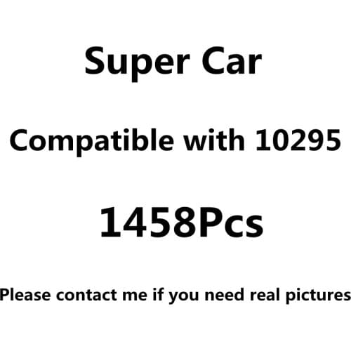 IN STOCK High-Tech 1458PCS White Super Sport Car Compatible with 10295 Racing Car Building Blocks Bricks Toys For Children Gifts