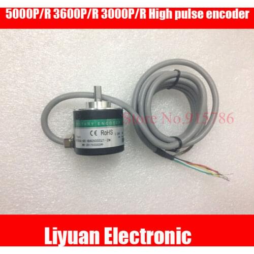 High pulse Straight plate engraved code 5000P/R, 3600P/R, 3000P/R pulse optical rotary encoder/38mm high revolution encoder
