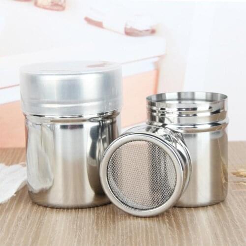 1Pc Stainless Steel Sugar Gauze Mesh Jar Seasoning Bottle Flour Powder Duster