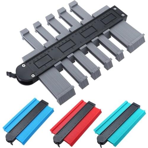 10'' Profile Gauge Aluminum Alloy Core Contour Gauge with Lock 60mm Width Contour Duplicator Woodworking Template Profile Tool
