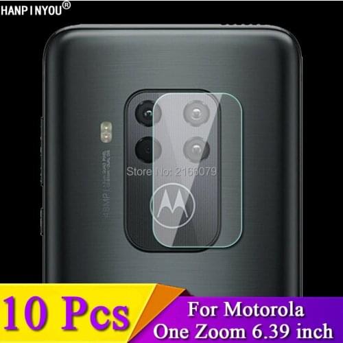 10 Pcs For Motorola One Zoom 6.39" Anti-Scratch Clear Rear Camera Lens Protective Protector Cover Soft Tempered Glass Film Guard