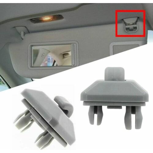 2Pcs Gray Inner Sun Visor Clip Fits for A3 A4 A5 Q5 A7 B6 B7 B8 S4 S5 8U0857562A