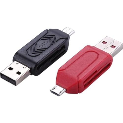 2 in 1 Multi-Function USB2.0 OTG Card Reader TF/SD Card Reader Adapter