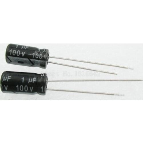 20PCS/LOT 1uF 100V Aluminum electrolytic capacitor 5*11 Electrolytic Capacitor 100v 1uf