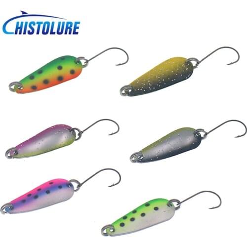 3Pcs/lot 3cm/3g Bait Fishing Metal Spoon Lure Bait For Trout Bass Spoons Hard Sequins Spinner Baits Single Hook