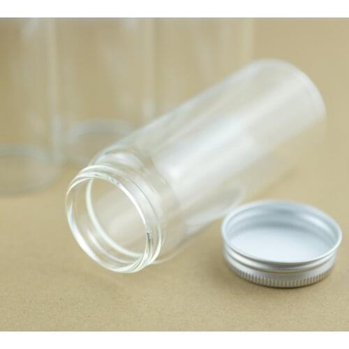 6 Pieces 47*150mm 200ml Glass Bottle Vial Silver Screw Cap Cute Jar Vials DIY Craft Transparent Container Test Tube Glass Jars