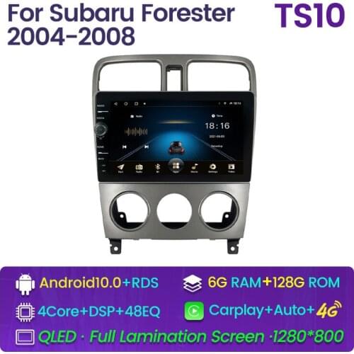 6G+128G DSP Android 10.0 Car Radio GPS RDS multimedia player For Subaru Forester 2002 2003-2008 2din Host device WiFi IPS Screen