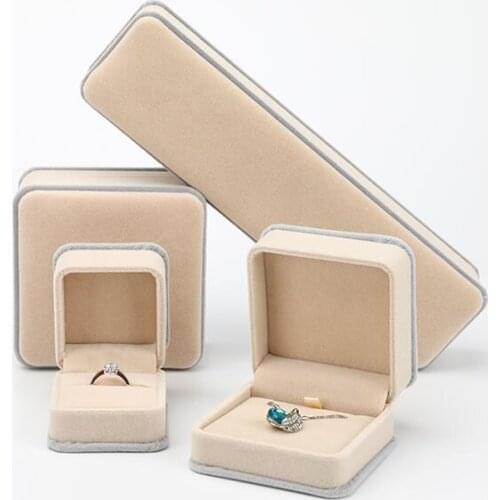 Free Shipping 100PCS/LOT Customized logo Velet Jewelry Packaging Box Display Box Ring Necklace Storage Box