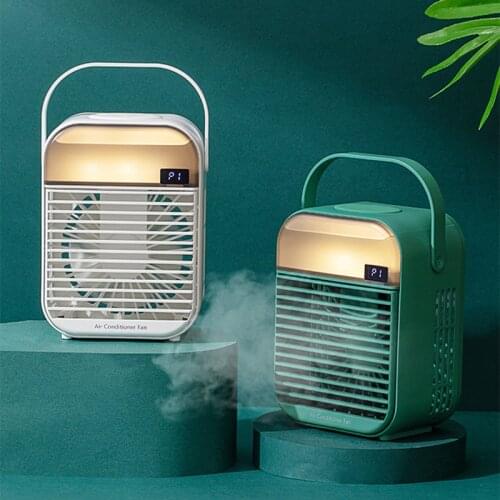 Household Chargeable Table Air Conditioning USB Humidifier Water Mist Cooling Fan Portable Handheld Electric Fans Humidificador