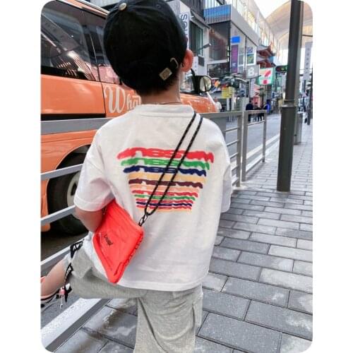 Childrens Clothing Baby Boys Short Sleeve T Shirts 2021 Summer New Kids Fashion Letter Print T-shirts for Boy Baby Cotton Tops