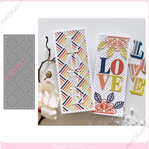 Long Background Frame Metal Cutting Dies for DIY Scrapbooking Photo Album Decorative Embossing Paper Card Crafts Die 2021