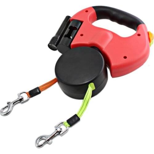 Dual doggie retractable leash Rope Zero Tangle Walk For Two Dog Walk The Dog Adjustable Pet Leash Pet Supplies