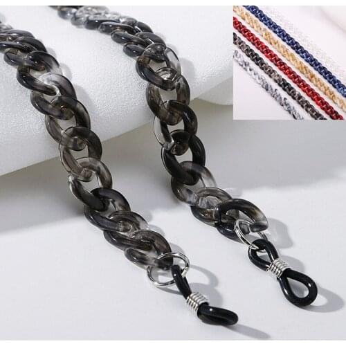 FishSheep 2020 Fashion Women Acrylic Glasses Chain Anti-slip Reading Glasses Strap Neck Chain Holder Eyewear Cords Lanyard 70cm