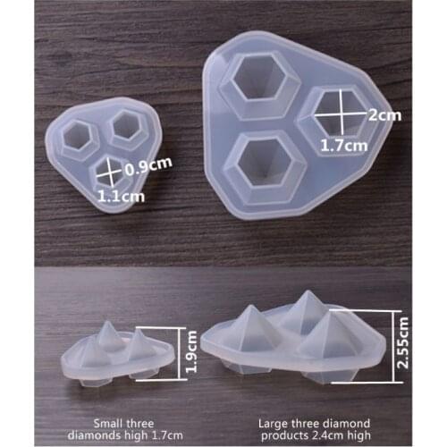 JAVRICK Transparent Silicone Mold Diamond Shaped Jewelry DIY Cake Decoration Dessert Handmade Tools resin molds for jewelry